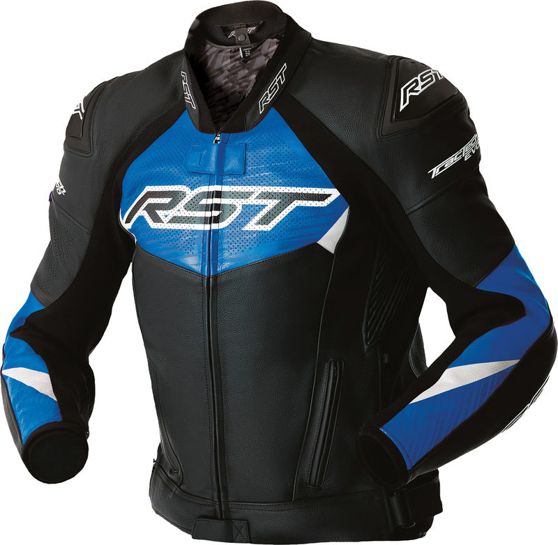 
The latest generation of RST's legendary Tractech Evo leather jacket and pants combination is upgraded for 2026 with D30 armour throughout.

Ergonomic enhancements and the practicality of a removable thermal lining and the universal connection zip make the Tractech Evo jacket and pants the ultimate two-piece combination for track or fast road riding.
ARMOUR

CE Certification Rating: AAA
Back: Pocket Only
Shoulder: D30 Level 2
Elbow: D30 Level 2
Chest: Pocket Only

CONSTRUCTION

Outer 1: Premi