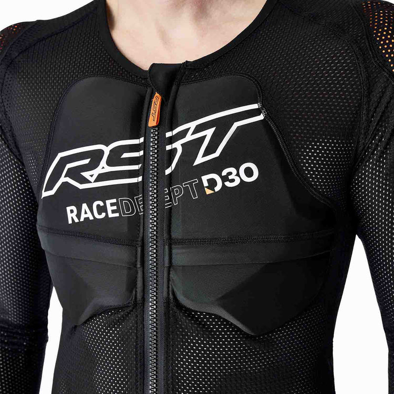 
Combining the highest level of active and passive safety, the Race Dept shirt brings together the three leaders in Rider Protection. RST and D3O come together for the ultimate undergarment. Level 2 D3O armour, including a chest protector with our lightweight, highly ergonomic chassis to create the most versatile and protective undershirt available.
Non Airbag Shirt
Armour

CE Certification Rating: C/U
Back: D3O Level 2
Shoulder: D3O Level 2
Elbow: D3O Level 2
Chest: D3O Level 2

Construction

